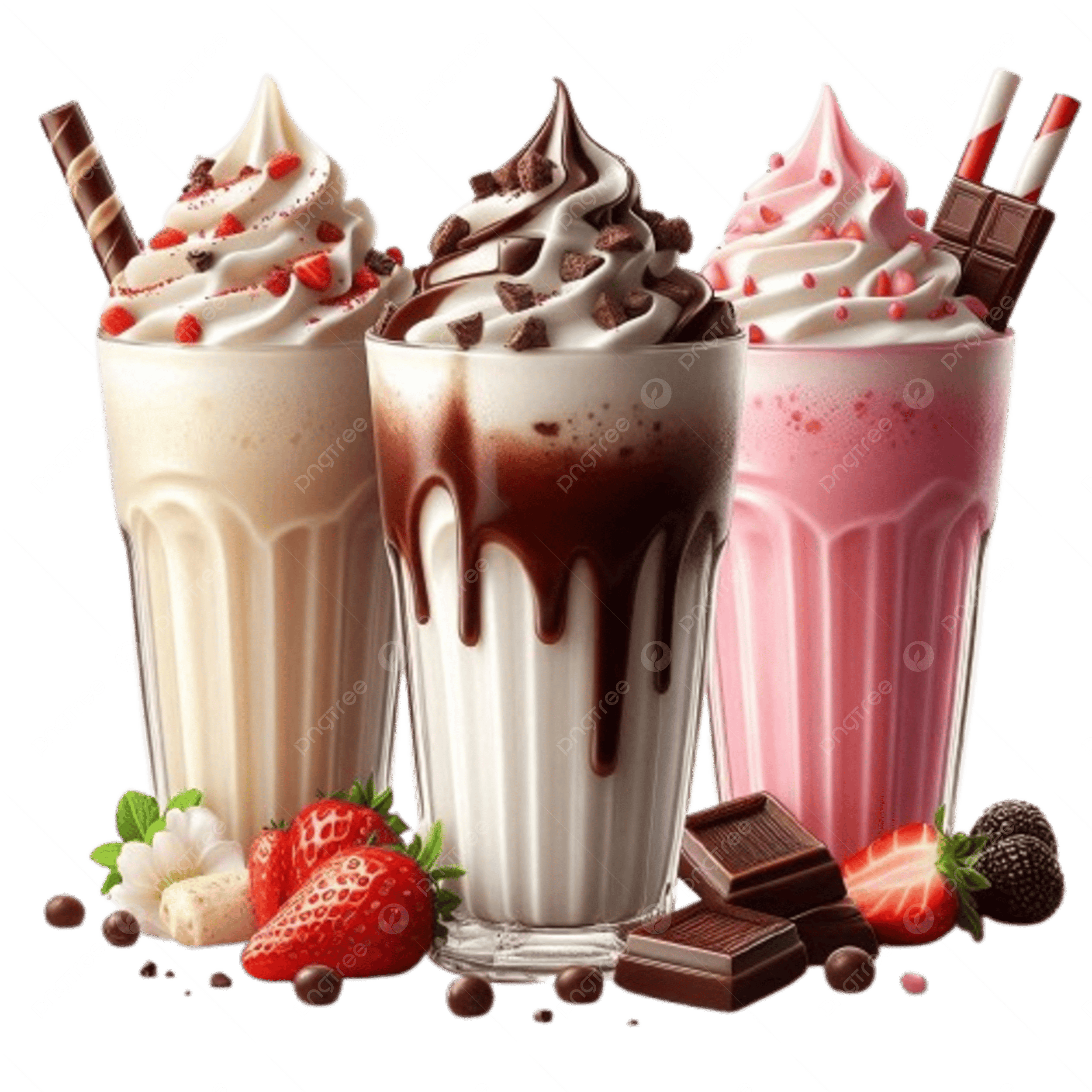 pngtree vibrant ice cream milkshake glasses clipart png image 18559819